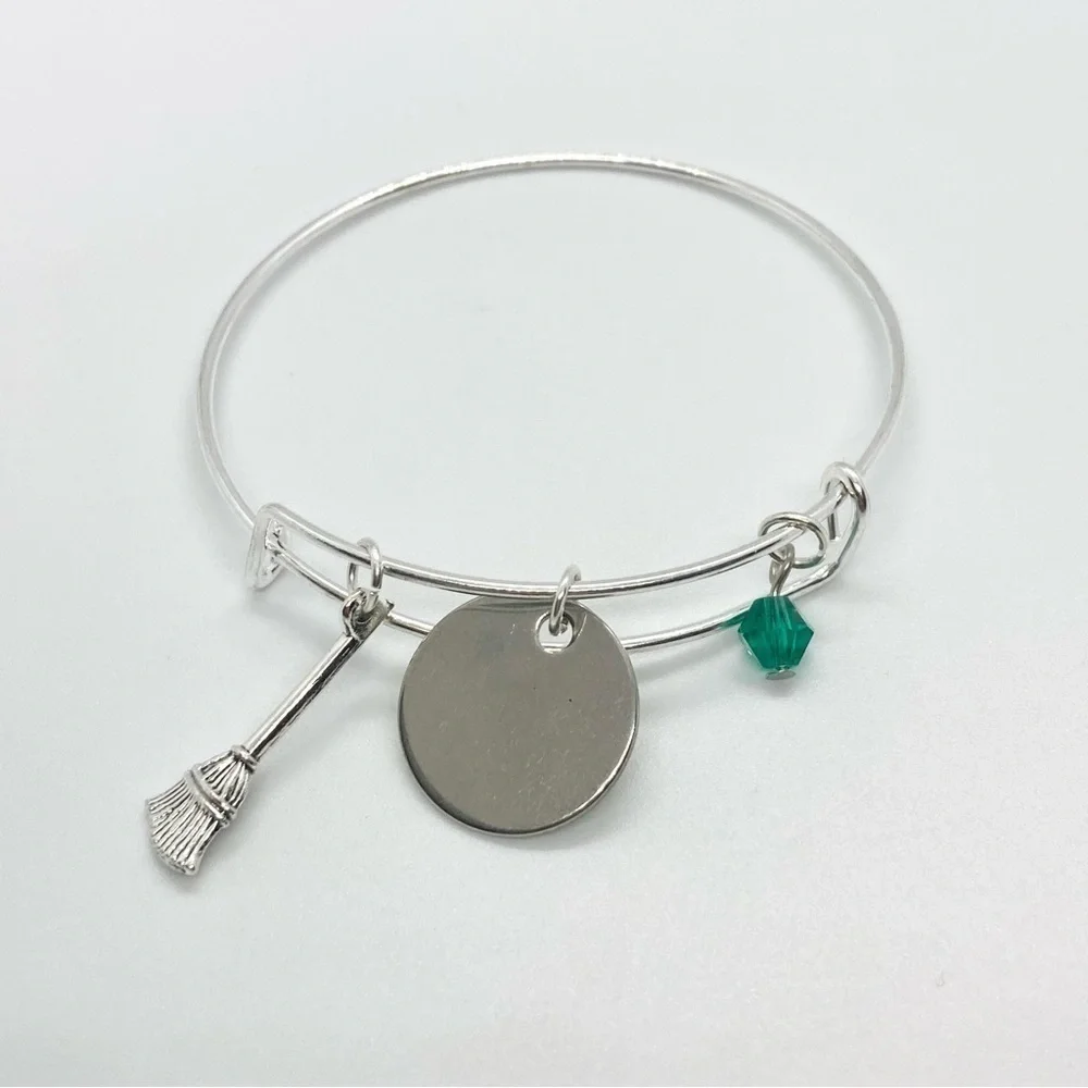 Wicked the Musical Elphaba Expandable Bangle Charm Bracelet